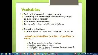 Core Java Training  || Variables