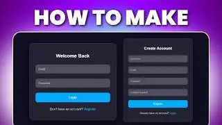 Build a Login and Registration Form with HTML, CSS, and JavaScript in 2024!
