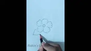 Easy flower scetch #youtubeshorts