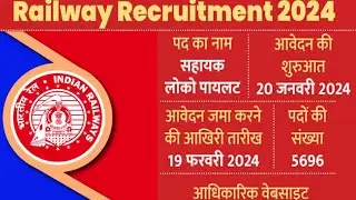 INDIAN RAILWAY ALP  RECRUITMENT 2024