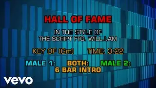 The Script - Hall Of Fame (Karaoke)