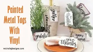 Painted Metal Tags With Vinyl