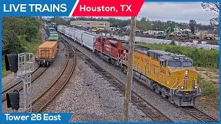 🔴 LIVE Trains Railcam | Houston, Texas (Tower 26 East Cam)