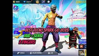 Best tecno spark go 2023 🇧🇷 sensi+HUD ⚙️🇧🇷/2finger