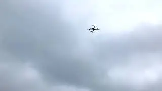 Первый полет Hubsan h501ss с лучами от mavic pro