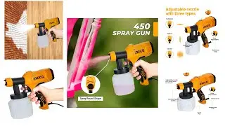Homdum Electric HVLP Paint Spray Gun 450W -Ingco Portable Painting/Spraying Machine🎨