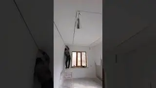 подготовка на краске  стене и потолк 