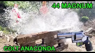 Colt Anaconda .44 Magnum Test: Shooting Spaghettios, Soda & Shaving Cream!