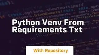 python venv from requirements txt