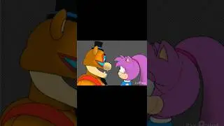 Freddy Fazbear and Sparkle the Hedgehog #shorts #sonic #sonicoccharacter #fnaf  #freddyfazbear