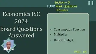 Economies -ISC Board Questions-SECTION B   4-MARKS  2024   PART-5