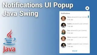 Notifications UI Popup using Java Swing - GlassPane Popup