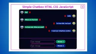 Simple Chatbox HTML CSS JavaScript