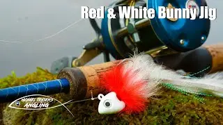 Red & White Bunny Jig - Classic hair jig tying tutorial