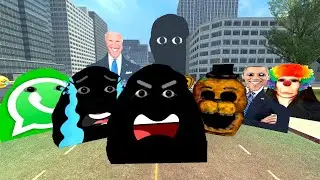 Furious Angry Munci, Rosalia Bizcochito, Golden Freddy And Obunga Family Nextbot Gmod
