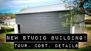 New Studio Building Tour - 16 Ft Ceilings - Cost, Plans, Metal Building Tips