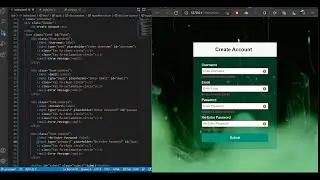 login/ signup form with client-side validation using JS in VS Code