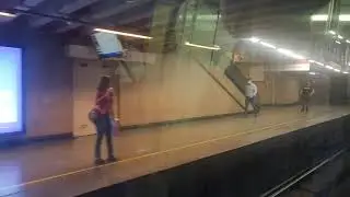 Metro de Santiago: Línea 1, Alstom NS93 desde,viaje Los Héroes - Estación Central