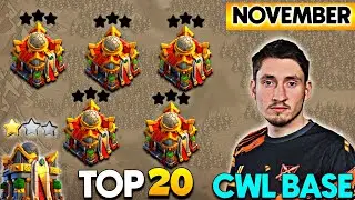 NOVEMBER 20 NEW TH16 CWL & WAR BASE LINK| TOP 20 CWL BASE LINK|CHAMPION LEAGUE BASE LINK -COC