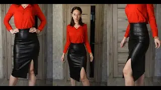 Кожаная юбка-карандаш с Алиэкспресс/Joom