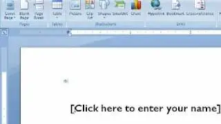 Creating Template Fields in Word 2007