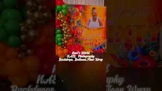 Nael's World 🌎 Background/balloons/three-panel photo board/ floor wrap