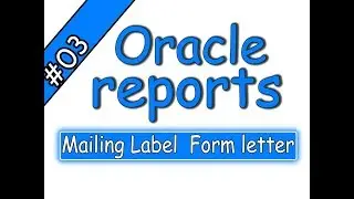 3- Oracle reports – Mailing Label  Form letter  اوراكل ريبورتس