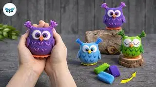 I love owls!😍Wonderful owls made from hair rubber bands🦉Easy, fast, great!