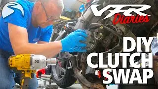 100,000 mile, £500 Honda VFR800 clutch change: Surprisingly easy!
