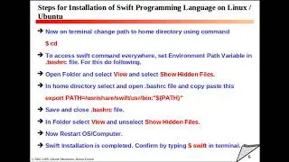 Swift Programming Language on Linux OS with Geany IDE