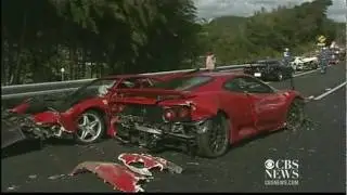 $1m Highway Pileup - 8 Ferraris, 3 Mercedes, 1 Lamborghini
