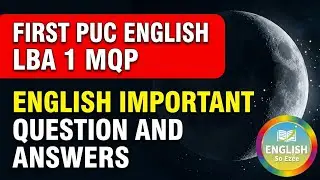 ​1st PUC English LBA 1 Model Question Paper 2026-27 | Important Questions & Answers