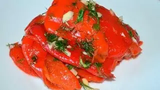 Belolučena paprika - Salata sa paprikama i belim lukom