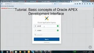 Tutorial : Concepts of APEX Development Interface