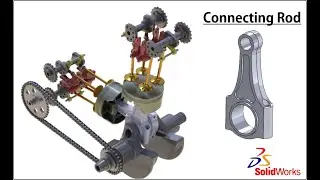 Modeling a Motorcycle Engine with SOLIDWORKS |SolidWorks Tutorial| Connecting Rod Design