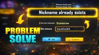 How To Fix Nickname Already Exists Problem 2026 | Free Fire Name Already Exists Problem