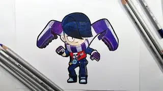 Как нарисовать Эдгара из Бравл Старс. How to draw Edgar Brawl Stars.