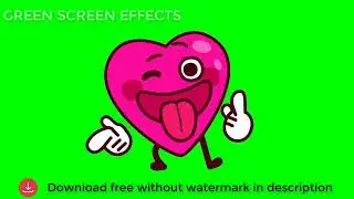 Emoji Heart Green Screen so cute 11 - Green Screen Effects
