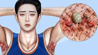 ASMR Remove Armpit Genital Warts | Armpit Deep Cleaning Animation