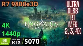 Hogwarts Legacy RTX 5070, RYZEN 7 9800x3D, 1440p, 4K Ultra