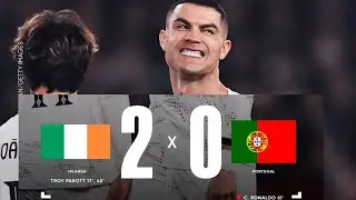 Red Card C. Ronaldo Angry Highlights 2-0 Ireland vs Portugal !! European World Cup Qualifiers 2026😱