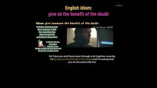 Daily English idiom: give sb the benefit of the doubt. Learn English with TV series/Lockwood & Co.