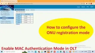 How to configure the ONU registration mode | Enable MAC Authentication Mode in OLT