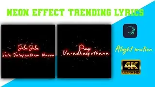 🔥 Trending neon lyrics editing in alight motion//Charan Creations// #charancreations // #status