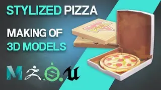 Stylized 3D Pizza in Maya / Zbrush / Unreal Engine 5