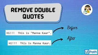 Remove Double Quotes from String | UiPath