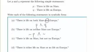 Logic Example: Translating to Symbolic Form