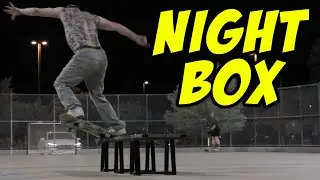 OLD PEOPLE SKATE A BOX AT NIGHT