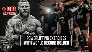 LIVE: POWERLIFTING EXERCISES WITH WORLD RECORD POWER HOLDER Part 1