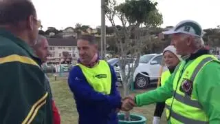 Tobie Reyneke finishing a back2back Washie 100 miler - TEARS
